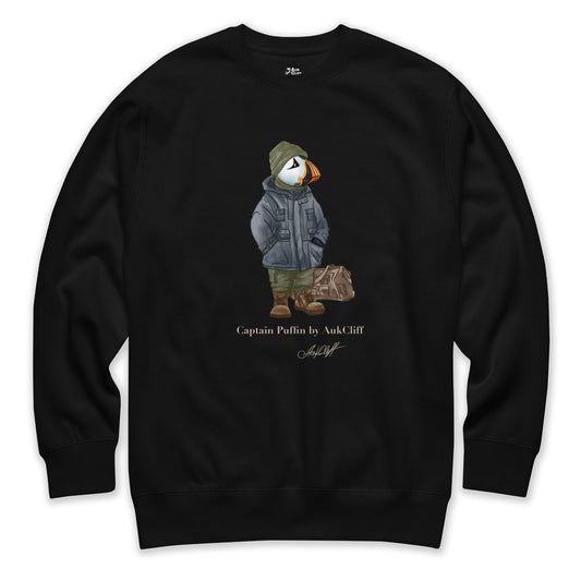 AukCliff® Captain Puffin Sweatshirt Black / S Captain Puffin™ “Expedition Scout” Sweatshirt