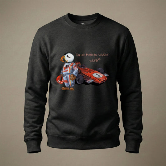 AukCliff Captain Puffin Sweatshirt Black / S Captain Puffin™ Formula Racer Sweatshirt