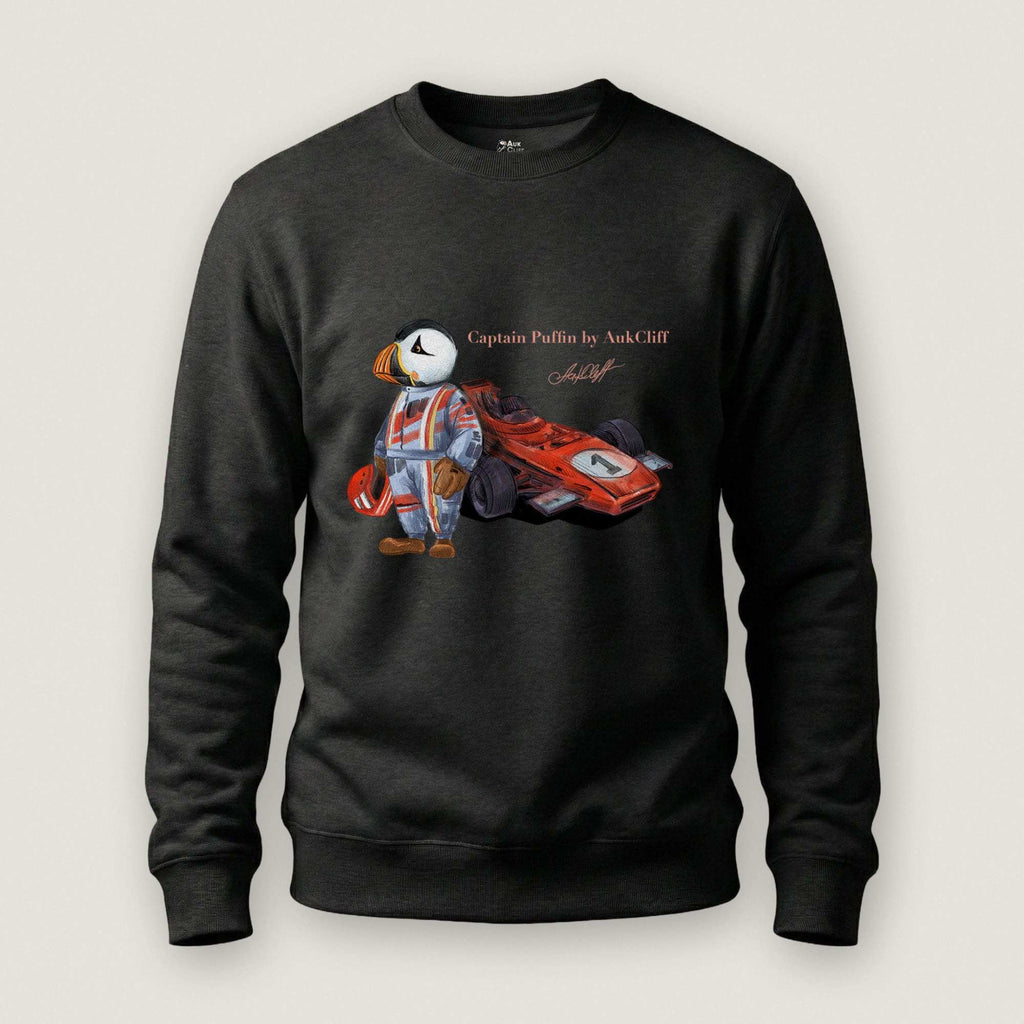 AukCliff Captain Puffin Sweatshirt Black / S Captain Puffin™ Formula Racer Sweatshirt