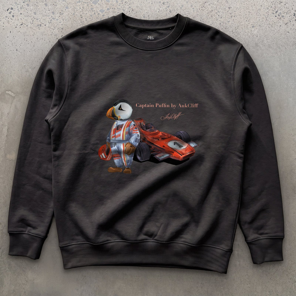 AukCliff Captain Puffin Sweatshirt Black / S Captain Puffin™ Formula Racer Sweatshirt