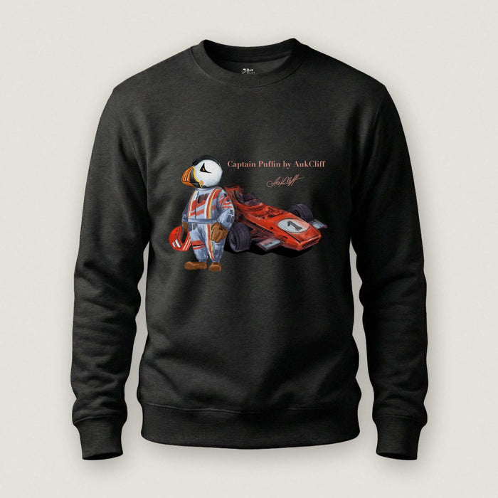 AukCliff Captain Puffin Sweatshirt Black / S Captain Puffin™ Formula Racer Sweatshirt