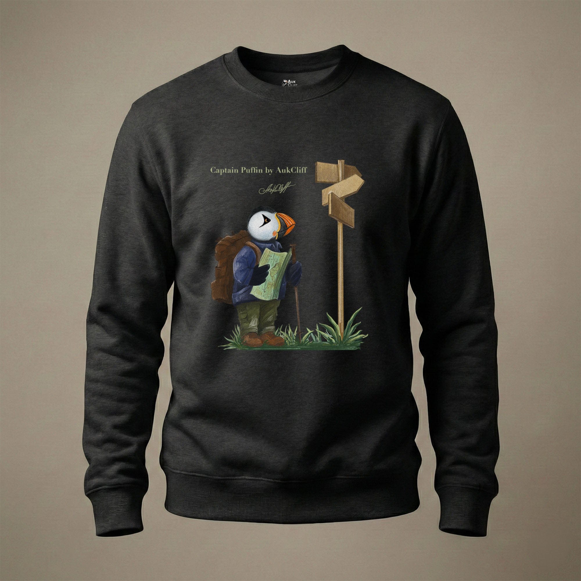 AukCliff Captain Puffin Sweatshirt Black / S Captain Puffin™ Hiker Sweatshirt