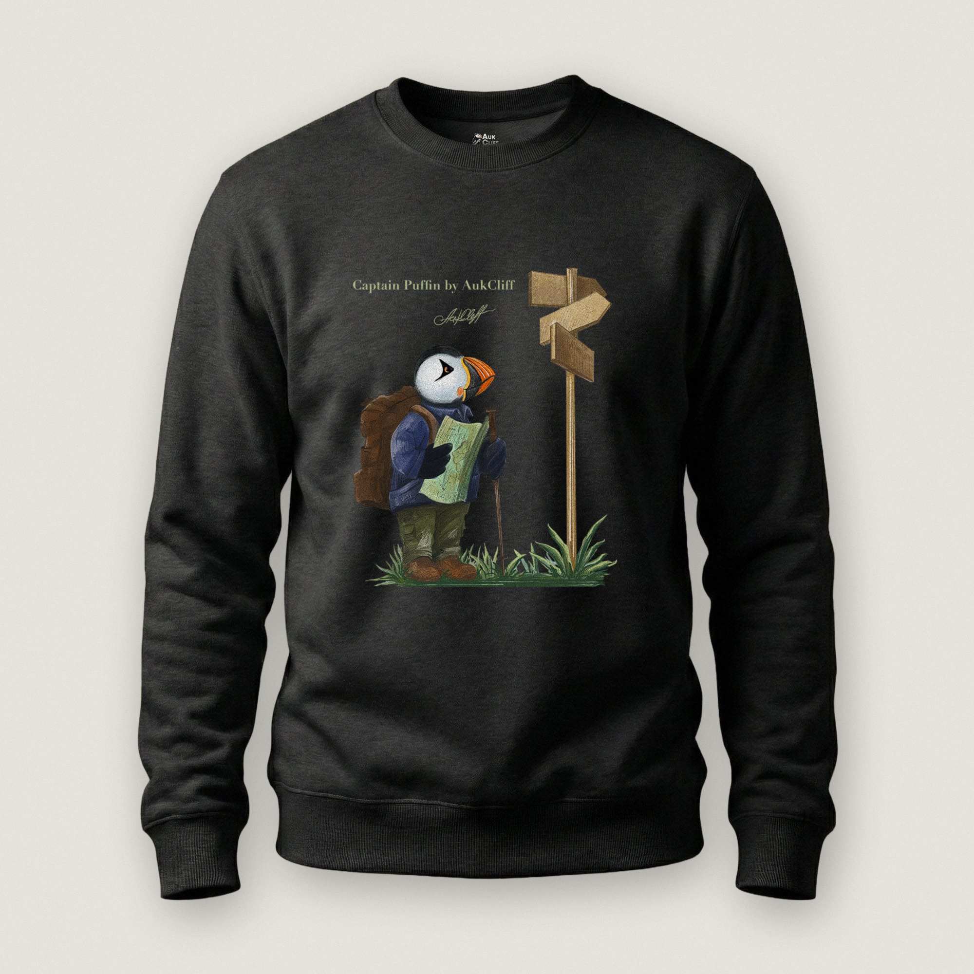 AukCliff Captain Puffin Sweatshirt Black / S Captain Puffin™ Hiker Sweatshirt