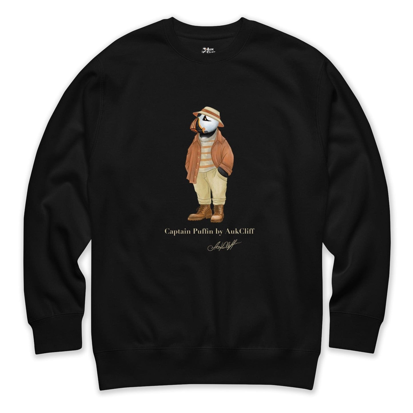 AukCliff® Captain Puffin Sweatshirt Black / S Captain Puffin “Iberian Rambler” Sweatshirt
