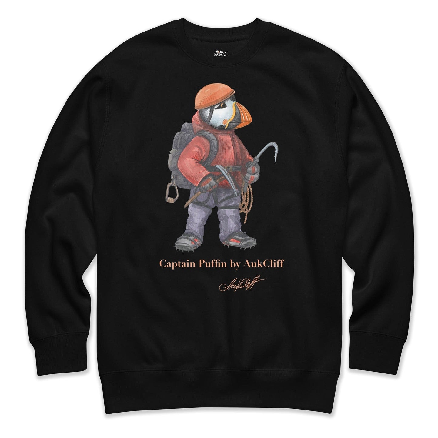 AukCliff Captain Puffin Sweatshirt Black / S Captain Puffin™ Ice Climber Sweatshirt