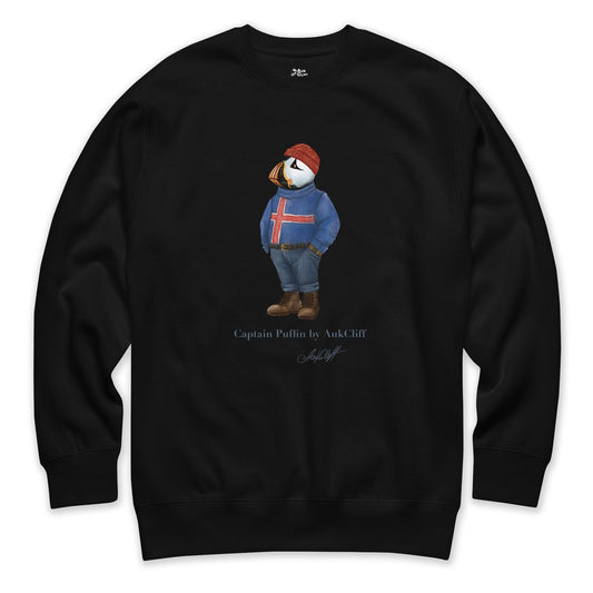 AukCliff Captain Puffin Sweatshirt Black / S Captain Puffin™ “Iceland Wanderer” Sweatshirt