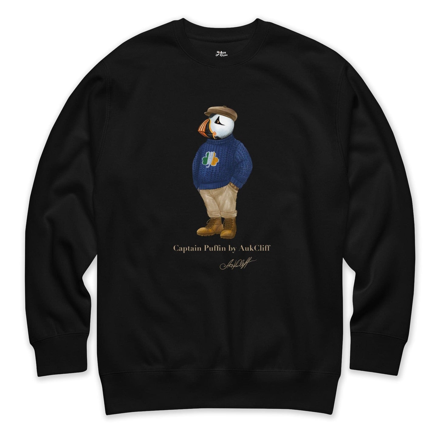 AukCliff Captain Puffin Sweatshirt Black / S Captain Puffin™ “Irish Trailkeeper” Sweatshirt