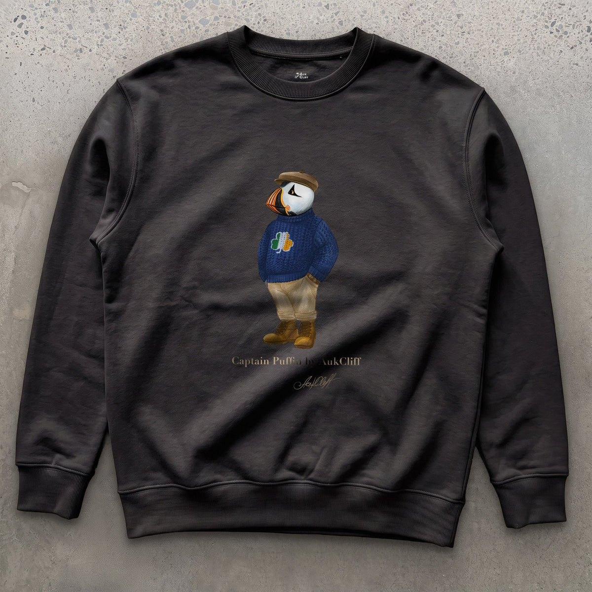 AukCliff Captain Puffin Sweatshirt Black / S Captain Puffin™ “Irish Trailkeeper” Sweatshirt