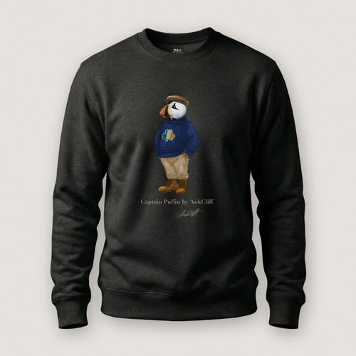 AukCliff Captain Puffin Sweatshirt Black / S Captain Puffin™ “Irish Trailkeeper” Sweatshirt