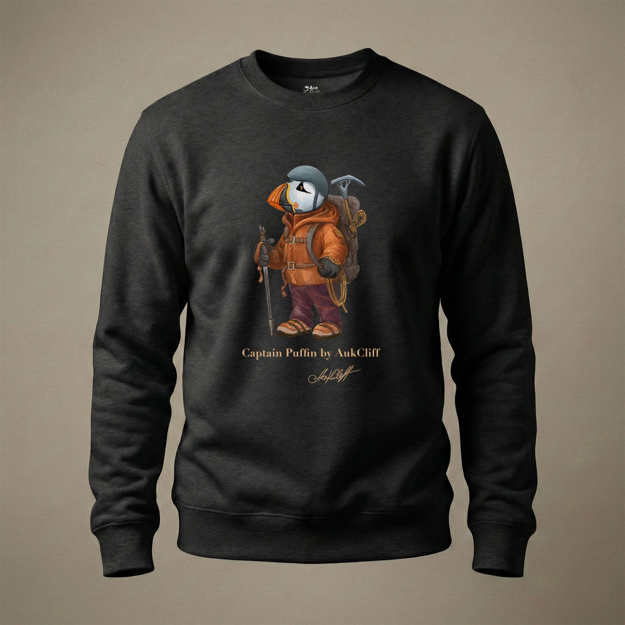 AukCliff Captain Puffin Sweatshirt Black / S Captain Puffin™ Mountaineer Sweatshirt