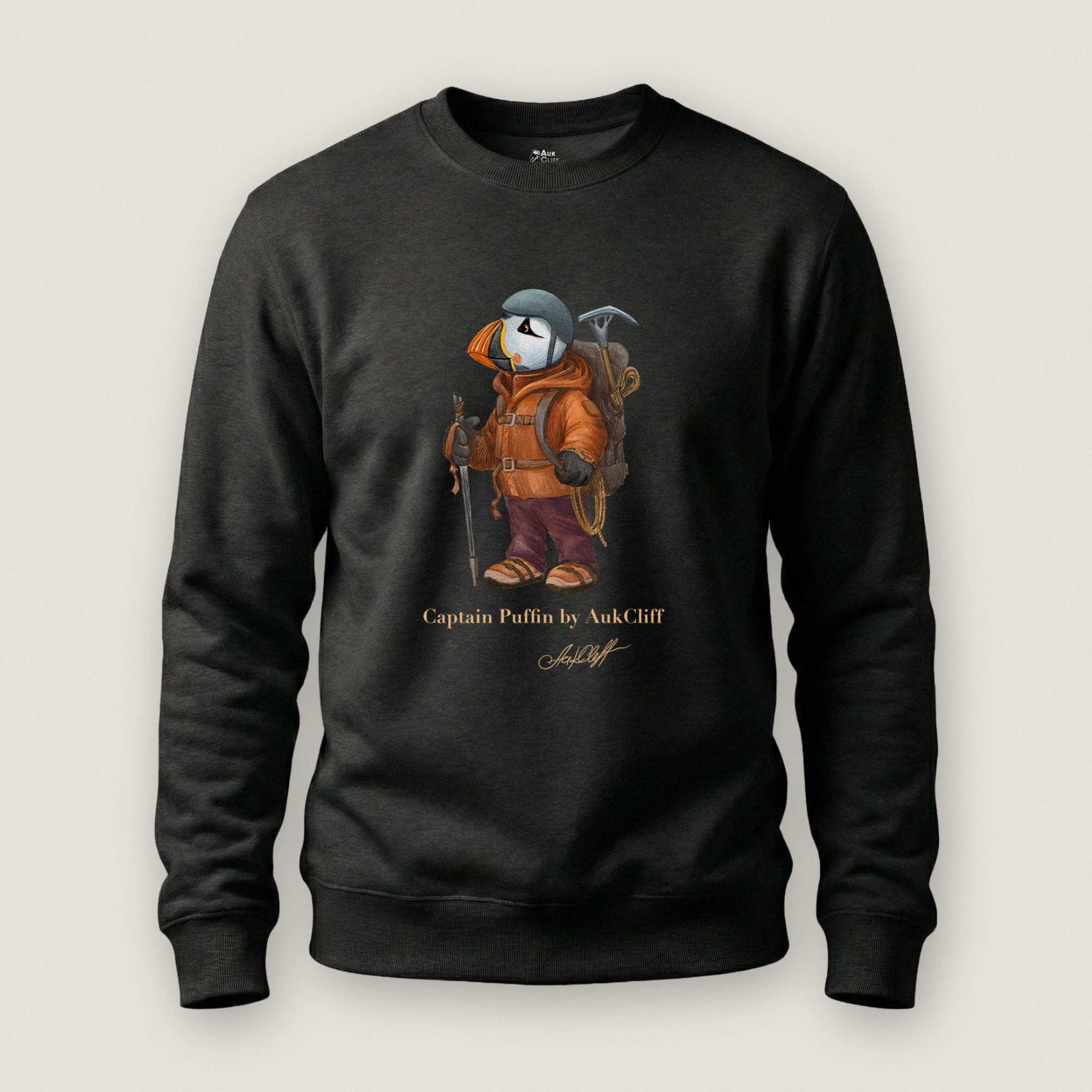 AukCliff Captain Puffin Sweatshirt Black / S Captain Puffin™ Mountaineer Sweatshirt