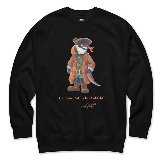 AukCliff Captain Puffin Sweatshirt Black / S Captain Puffin™ Pirate Sweatshirt