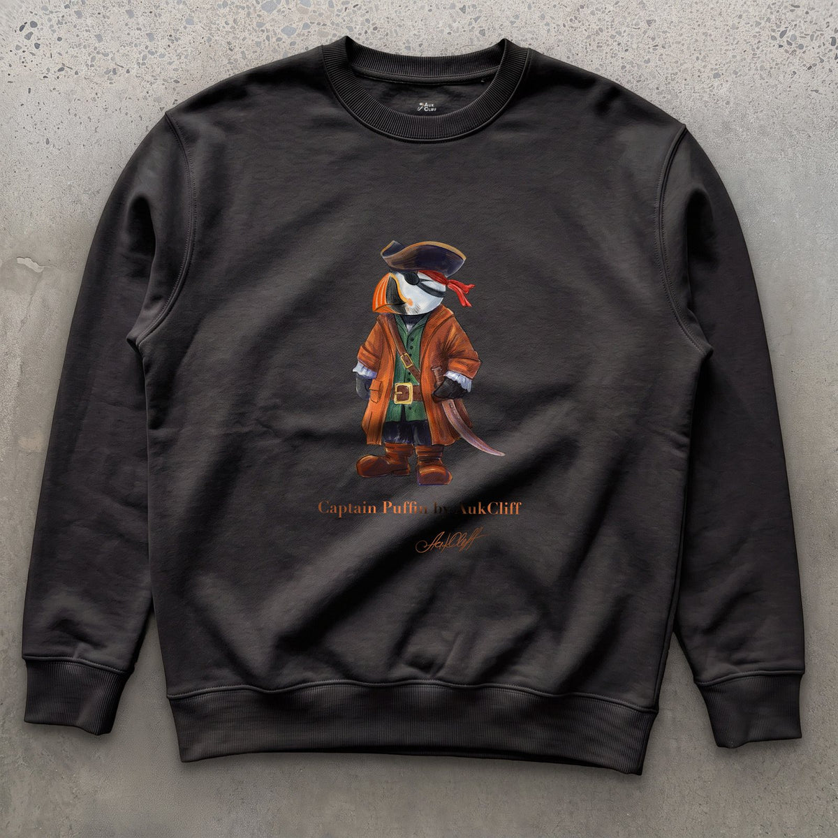 AukCliff Captain Puffin Sweatshirt Black / S Captain Puffin™ Pirate Sweatshirt