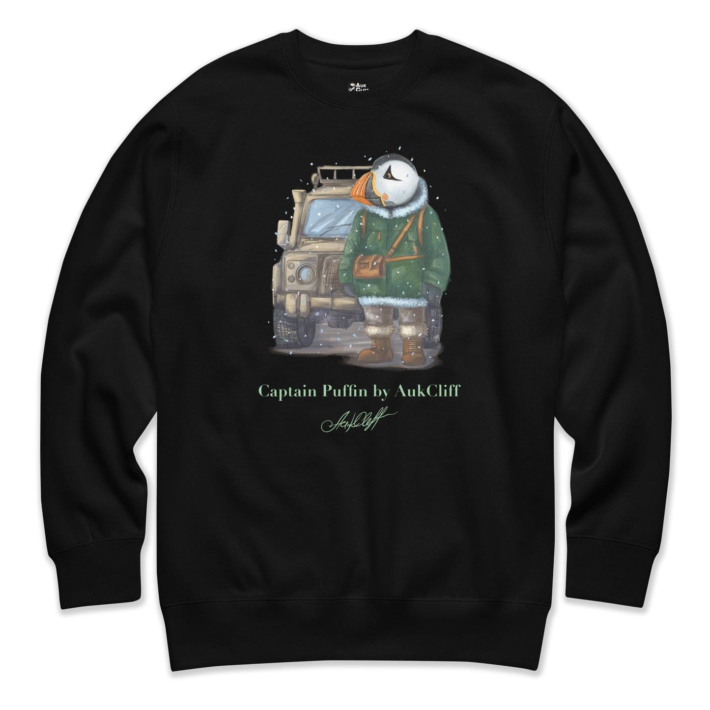 AukCliff Captain Puffin Sweatshirt Black / S Captain Puffin™ Polar Explorer Sweatshirt
