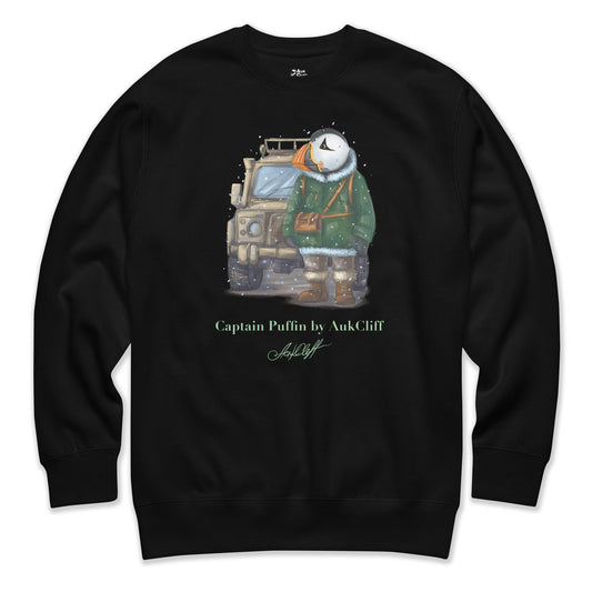AukCliff Captain Puffin Sweatshirt Black / S Captain Puffin™ Polar Explorer Sweatshirt