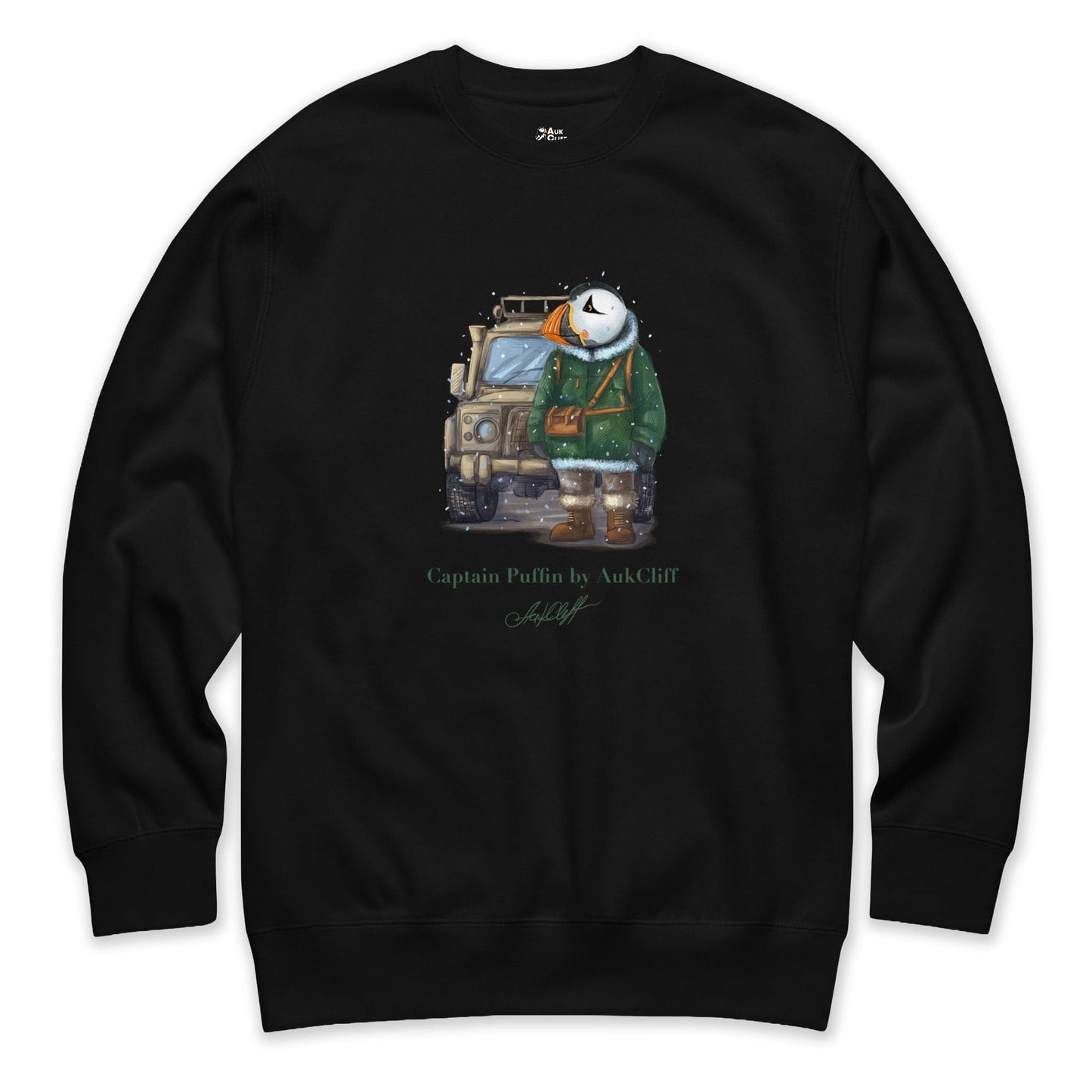 AukCliff Captain Puffin Sweatshirt Black / S Captain Puffin™ Polar Explorer Sweatshirt