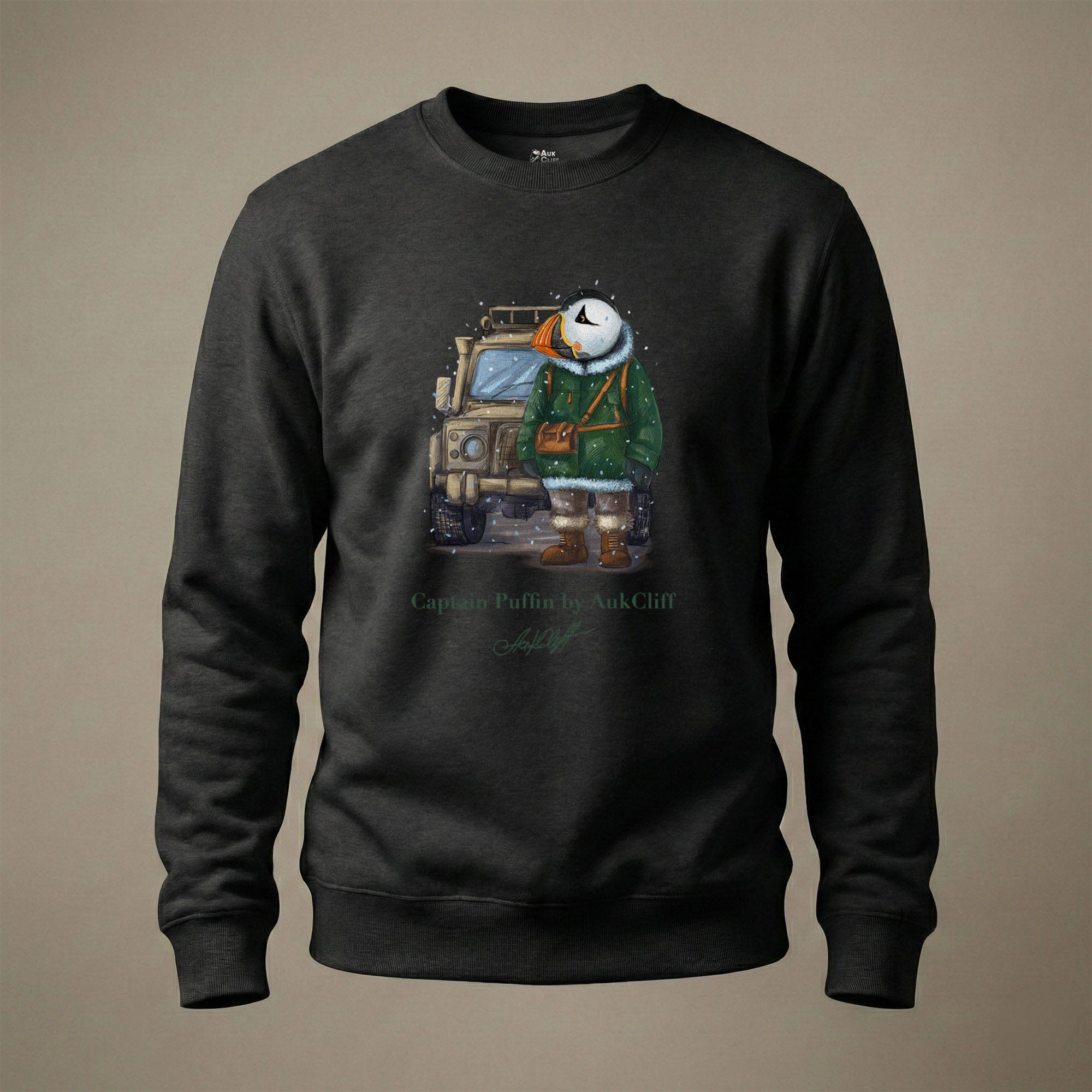 AukCliff Captain Puffin Sweatshirt Black / S Captain Puffin™ Polar Explorer Sweatshirt