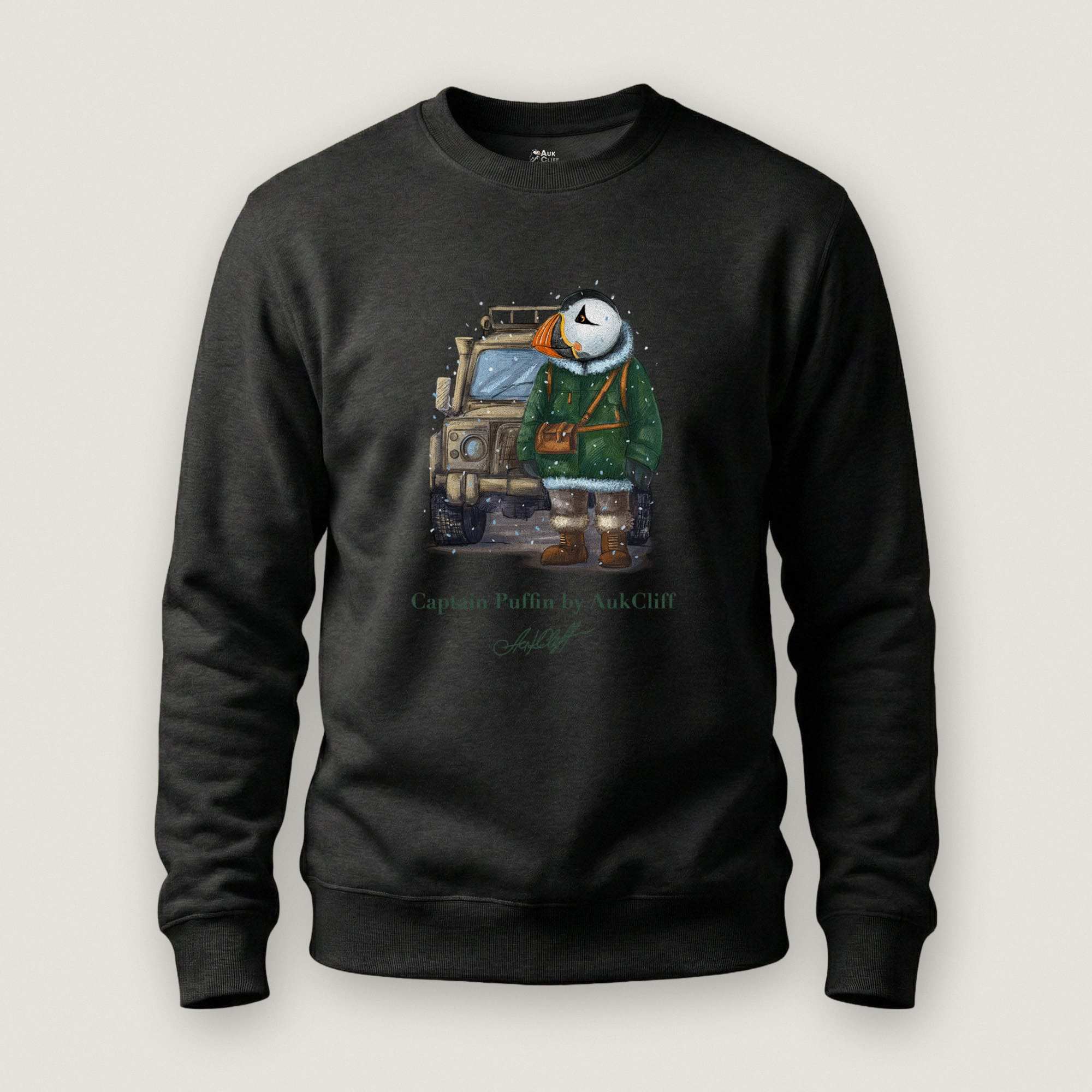 AukCliff Captain Puffin Sweatshirt Black / S Captain Puffin™ Polar Explorer Sweatshirt