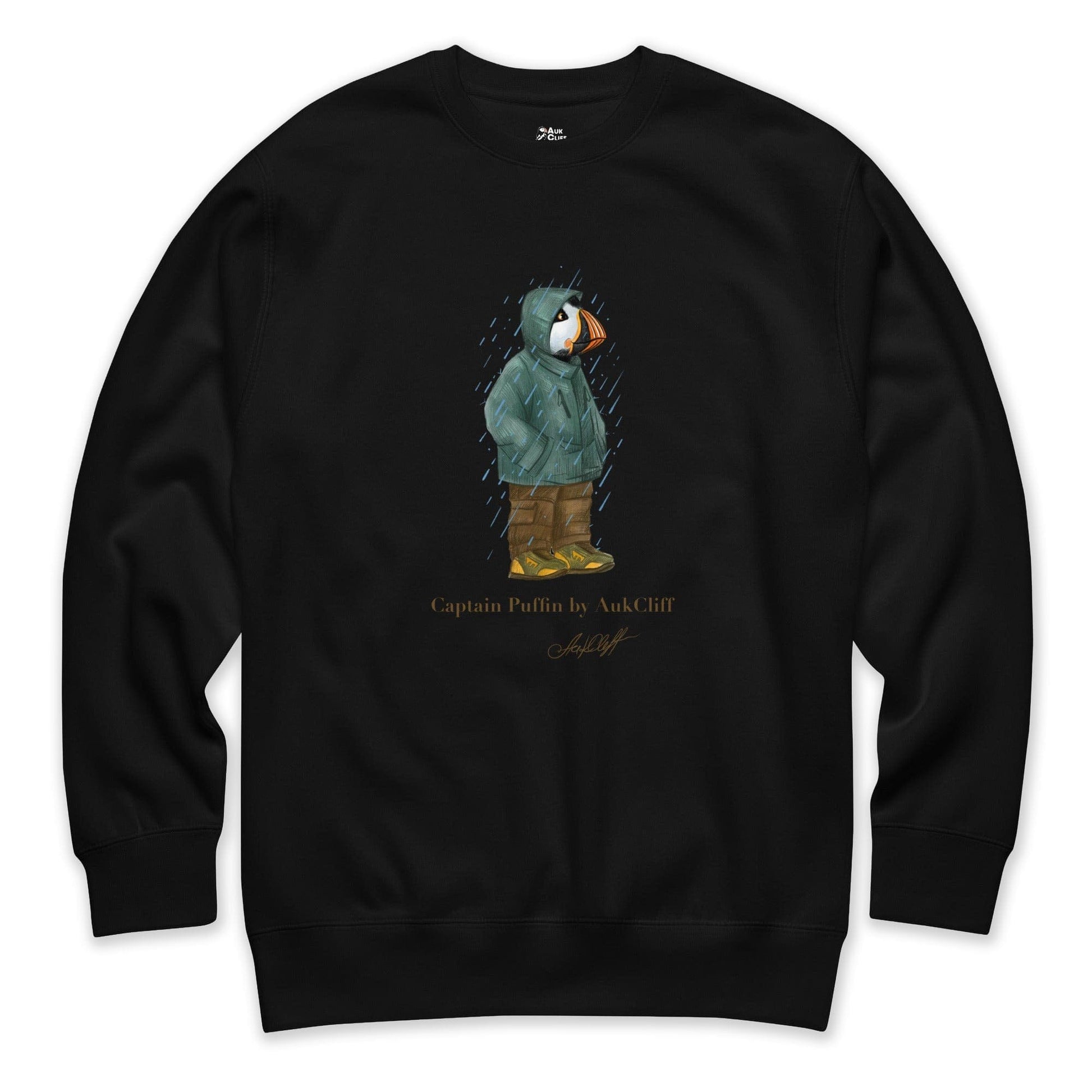 AukCliff Captain Puffin Sweatshirt Black / S Captain Puffin™ “Rainy Day Rambler” Sweatshirt