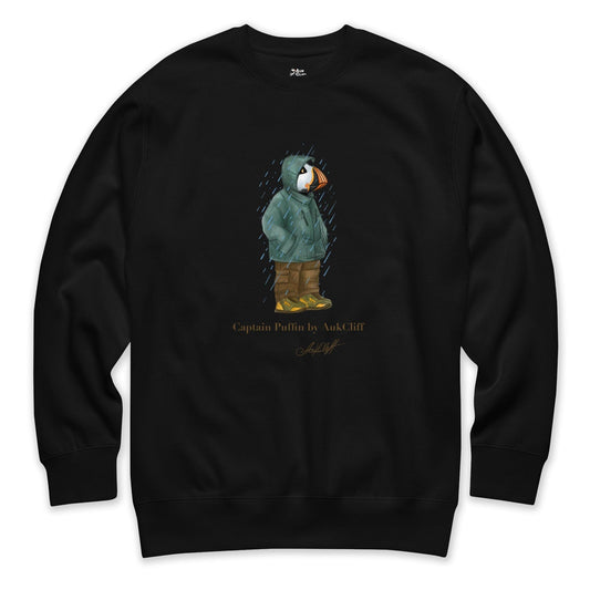 AukCliff Captain Puffin Sweatshirt Black / S Captain Puffin™ “Rainy Day Rambler” Sweatshirt