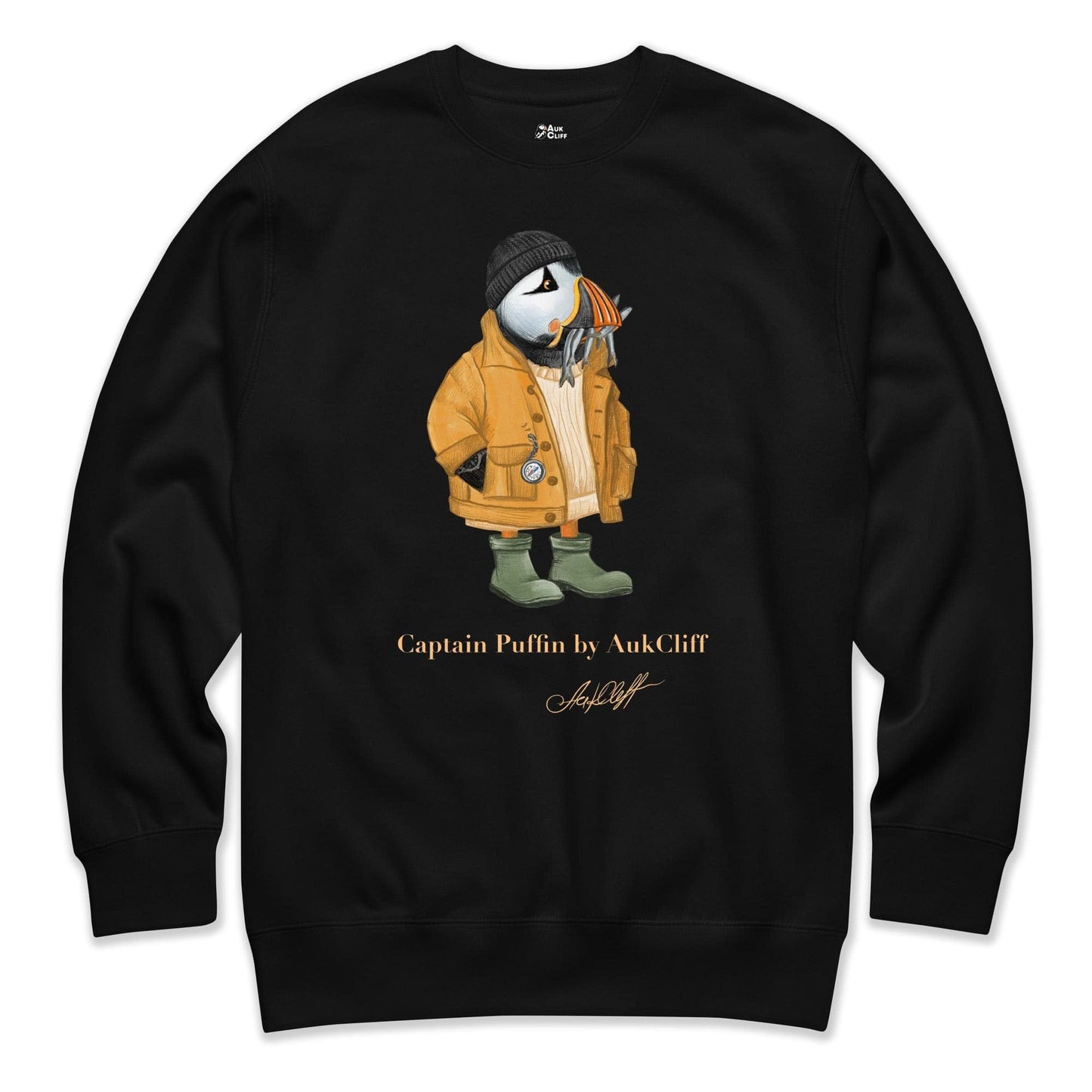 AukCliff Captain Puffin Sweatshirt Black / S Captain Puffin™ Sailor “Catch of the Day” Sweatshirt