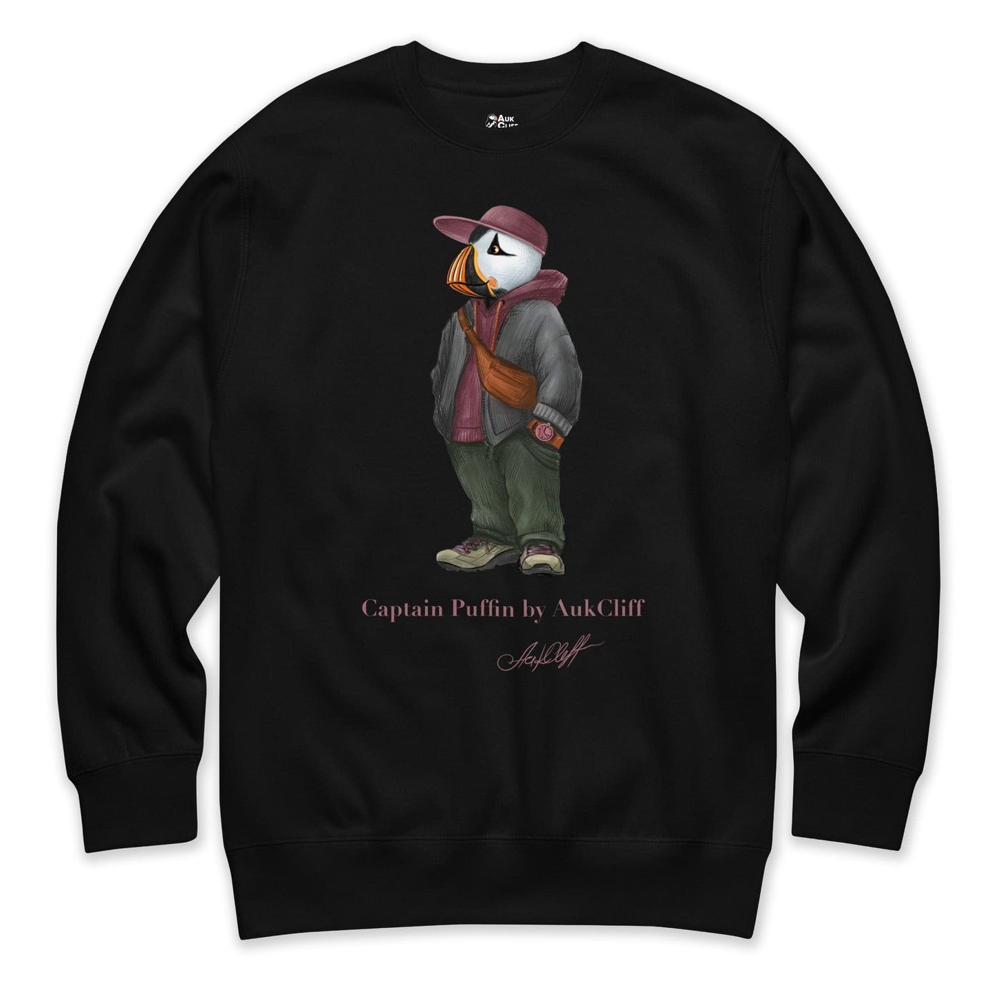 AukCliff Captain Puffin Sweatshirt Black / S Captain Puffin™ “Streetwear Scout” Sweatshirt