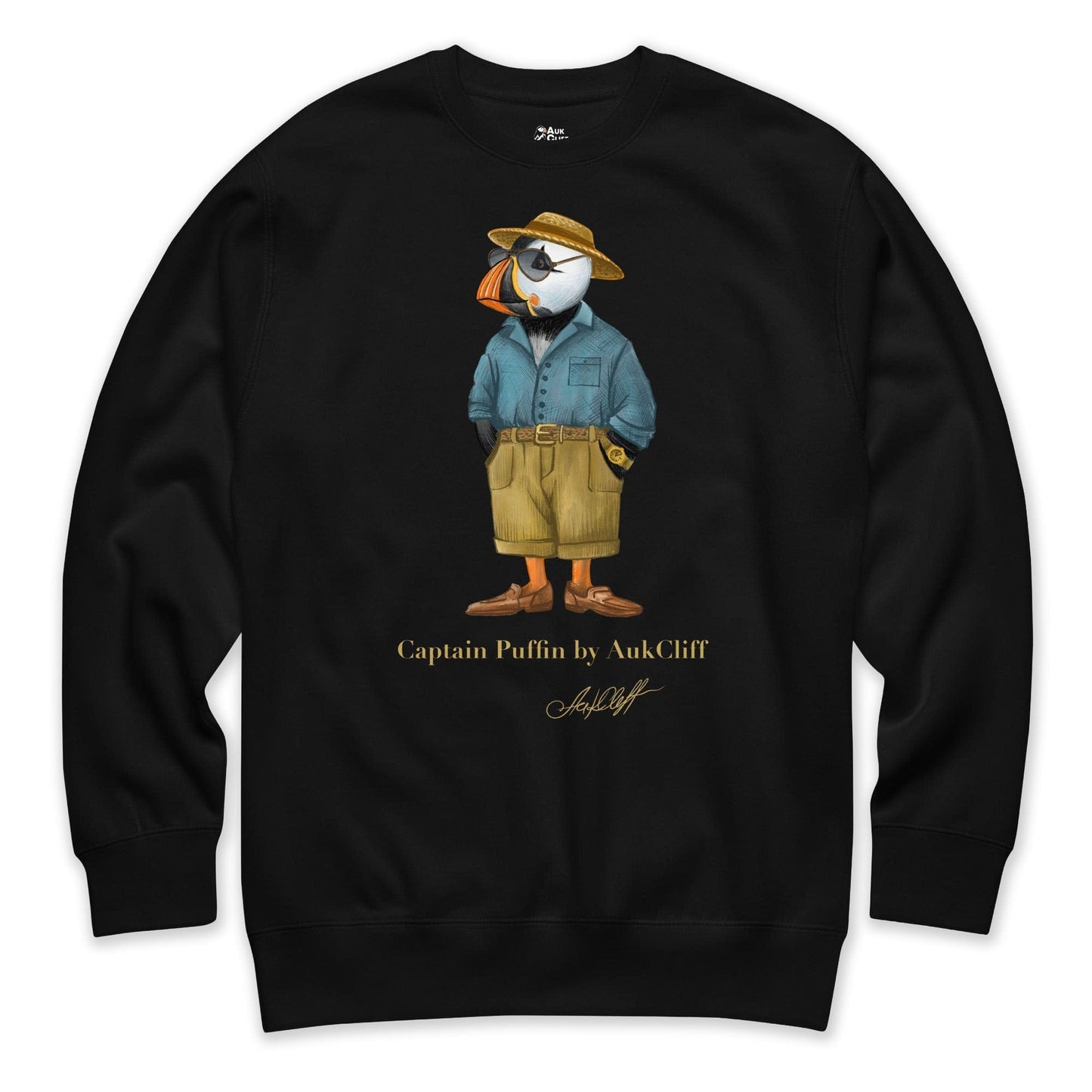 AukCliff Captain Puffin Sweatshirt Black / S Captain Puffin “Summer Scout” Sweatshirt
