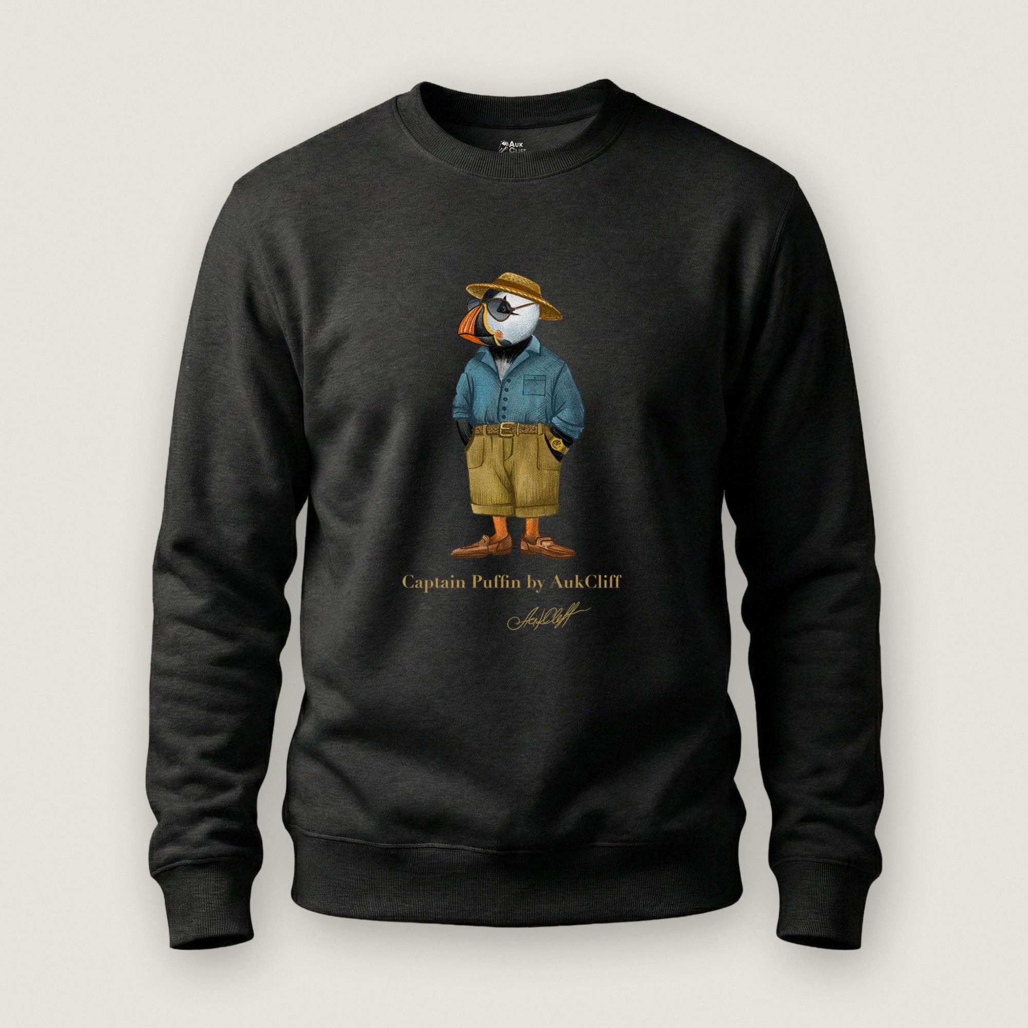 AukCliff Captain Puffin Sweatshirt Black / S Captain Puffin™ “Summer Scout” Sweatshirt