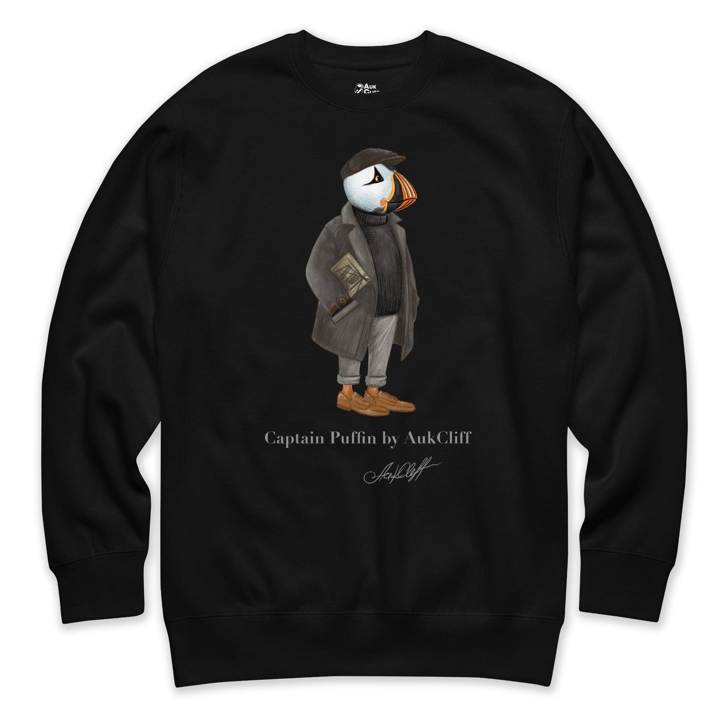 AukCliff Captain Puffin Sweatshirt Black / S Captain Puffin™ “The Curator” Sweatshirt