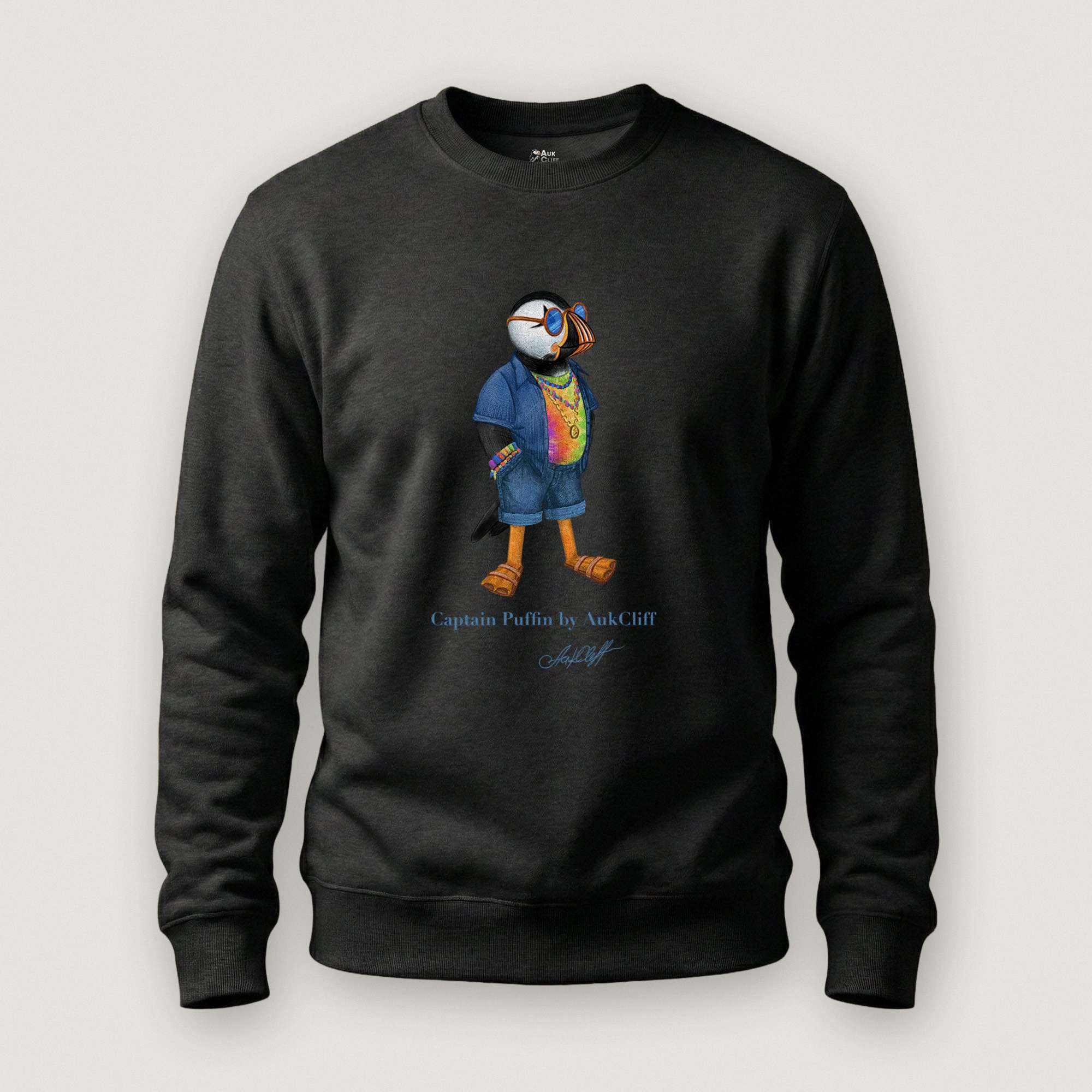 AukCliff Captain Puffin Sweatshirt Black / S Captain Puffin™ “The Festival Wanderer” Sweatshirt