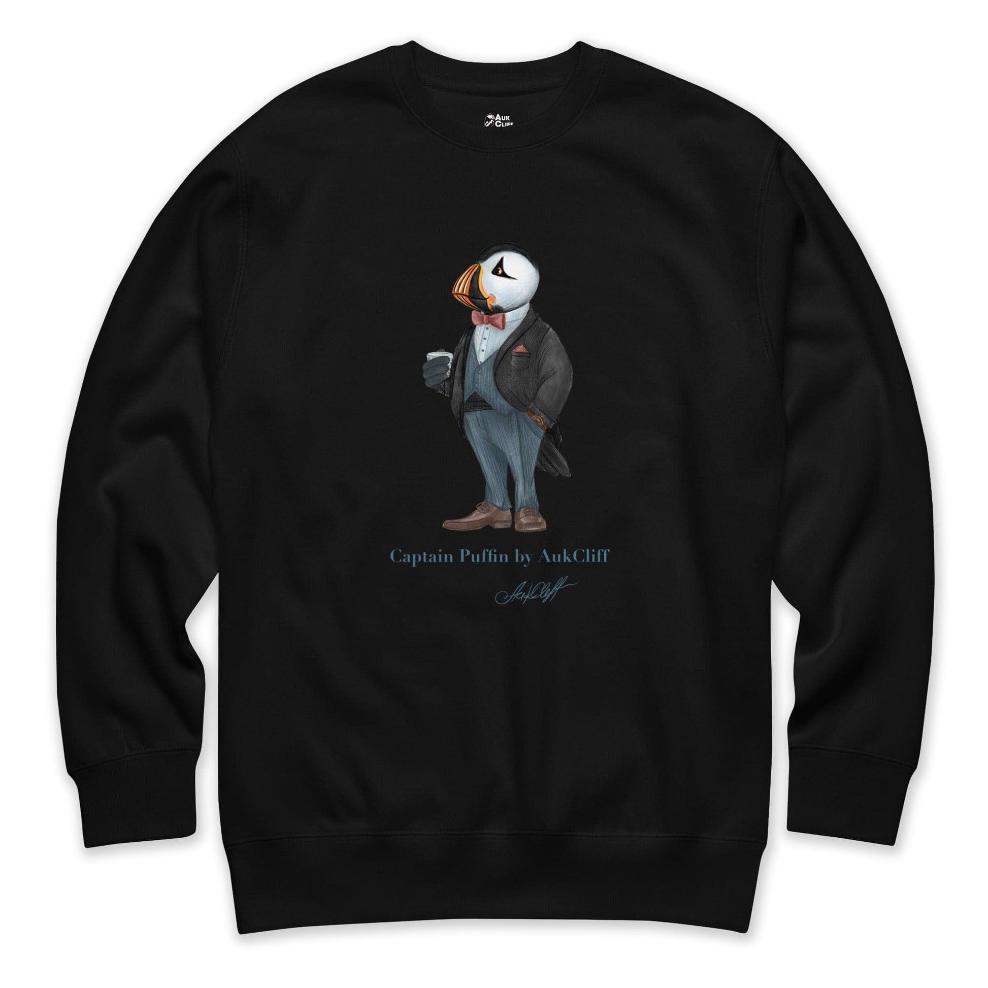 AukCliff Captain Puffin Sweatshirt Black / S Captain Puffin™ “The Gentleman Adventurer” Sweatshirt