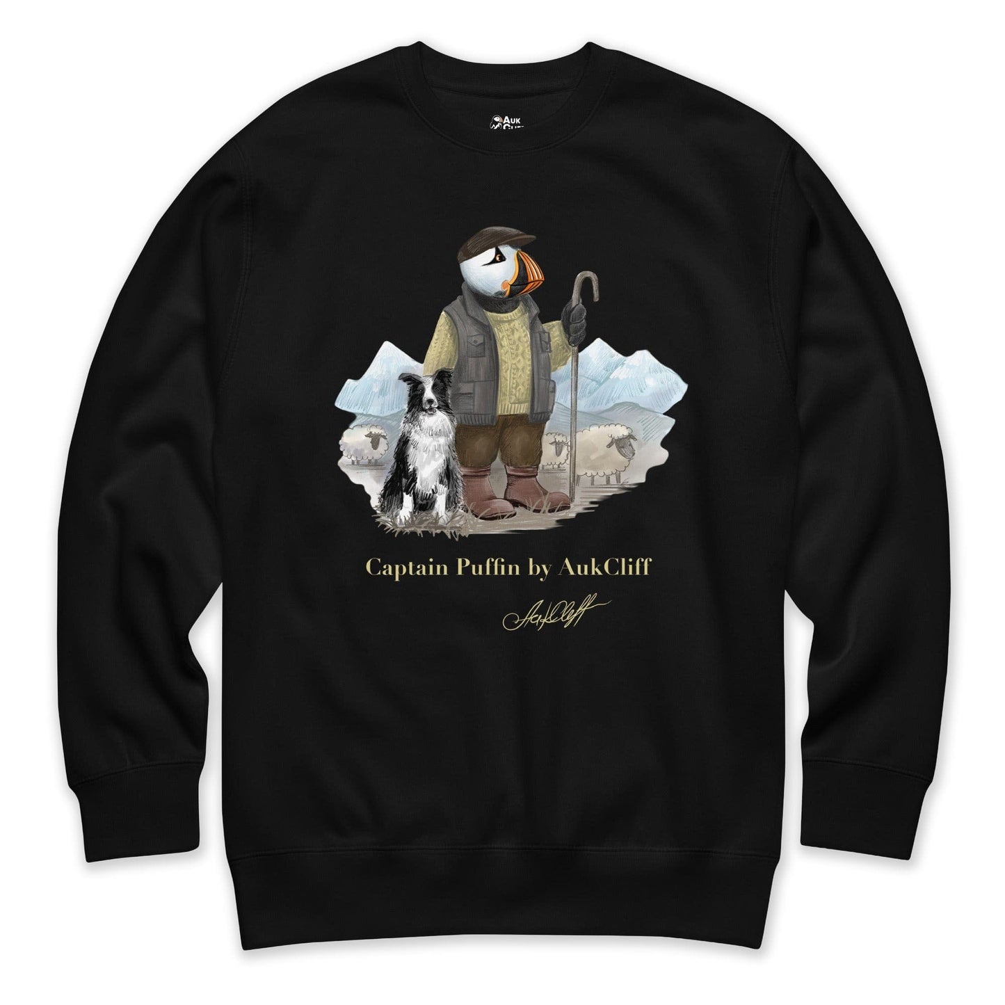 AukCliff Captain Puffin Sweatshirt Black / S Captain Puffin™ “The Merino Farmer” Sweatshirt