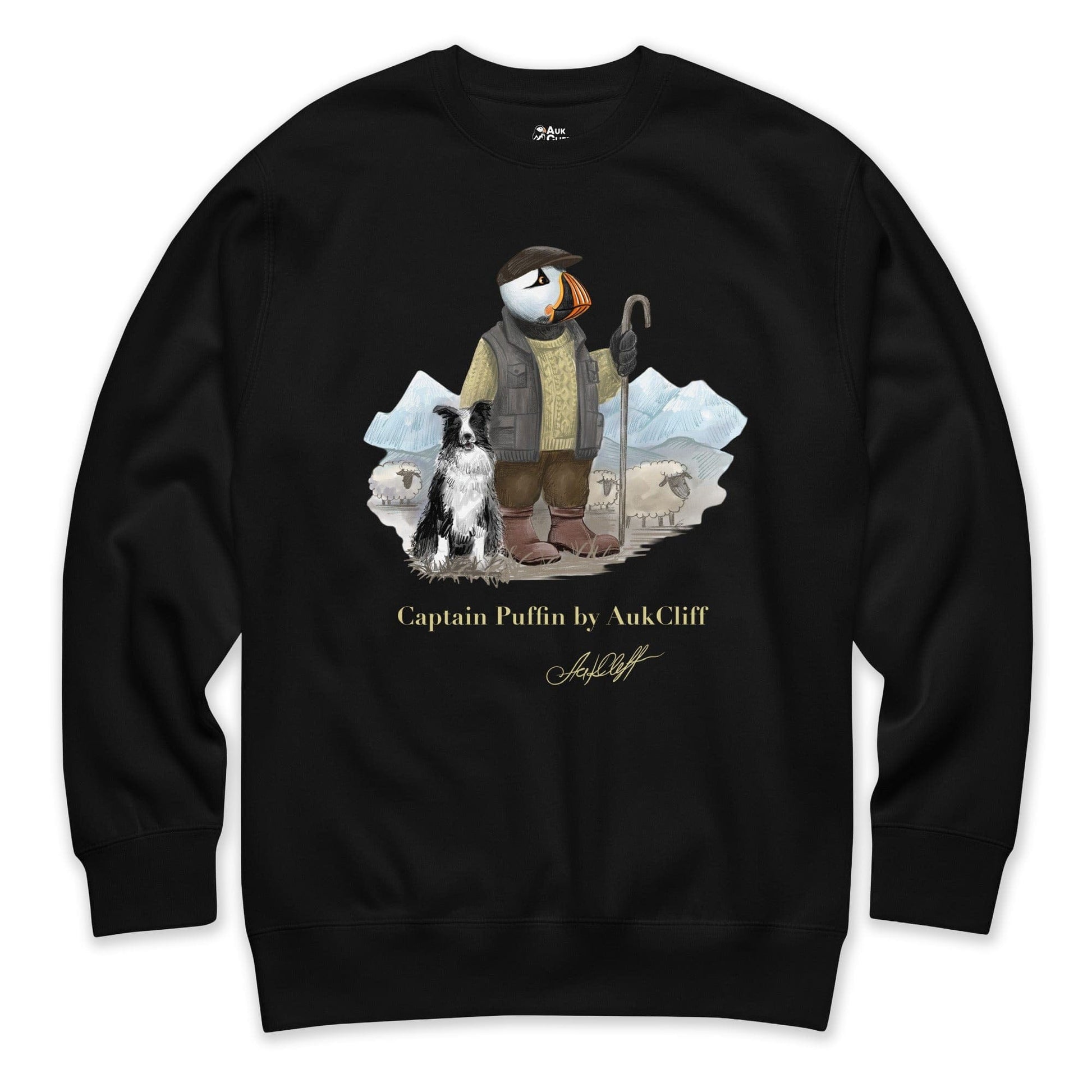 AukCliff Captain Puffin Sweatshirt Black / S Captain Puffin™ “The Merino Farmer” Sweatshirt