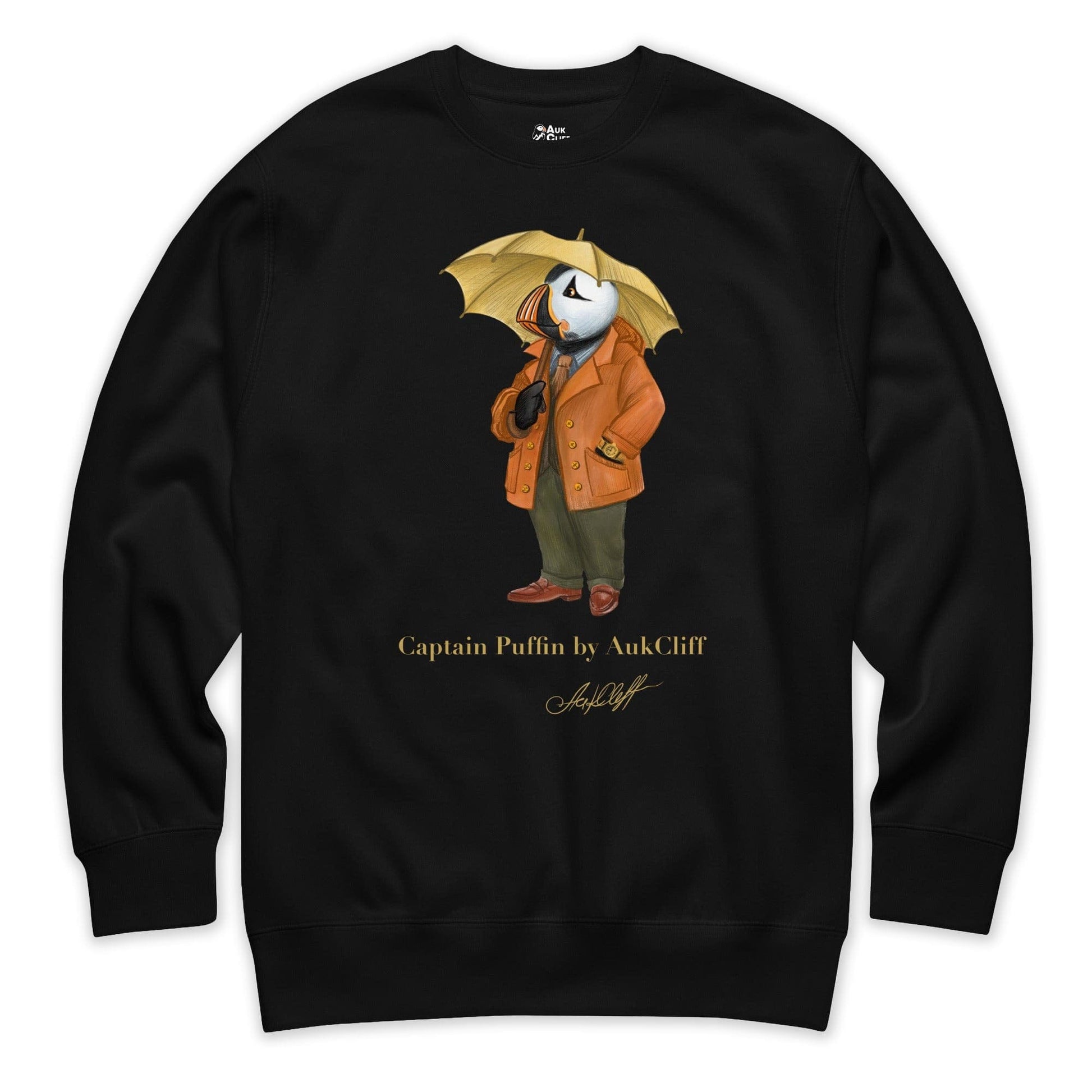 AukCliff Captain Puffin Sweatshirt Black / S Captain Puffin “The Spring Wanderer” Sweatshirt