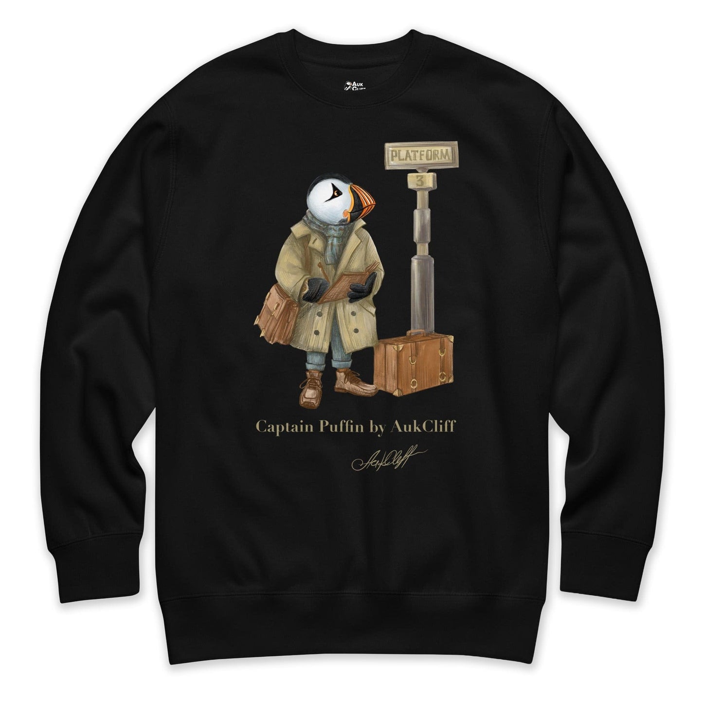 AukCliff Captain Puffin Sweatshirt Black / S Captain Puffin™ “The Storyteller” Sweatshirt