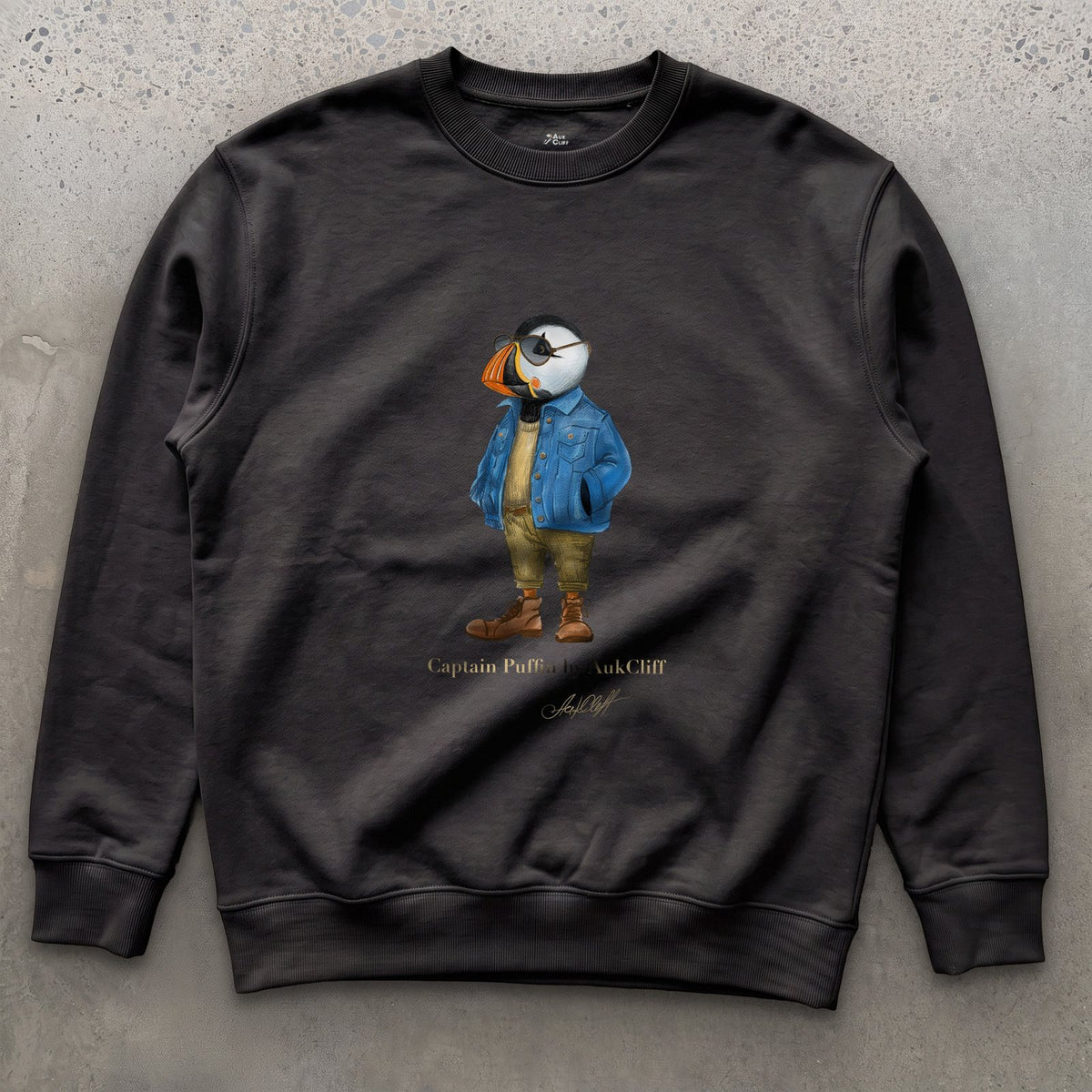 AukCliff Captain Puffin Sweatshirt Black / S Captain Puffin™ “The Wanderer” Sweatshirt