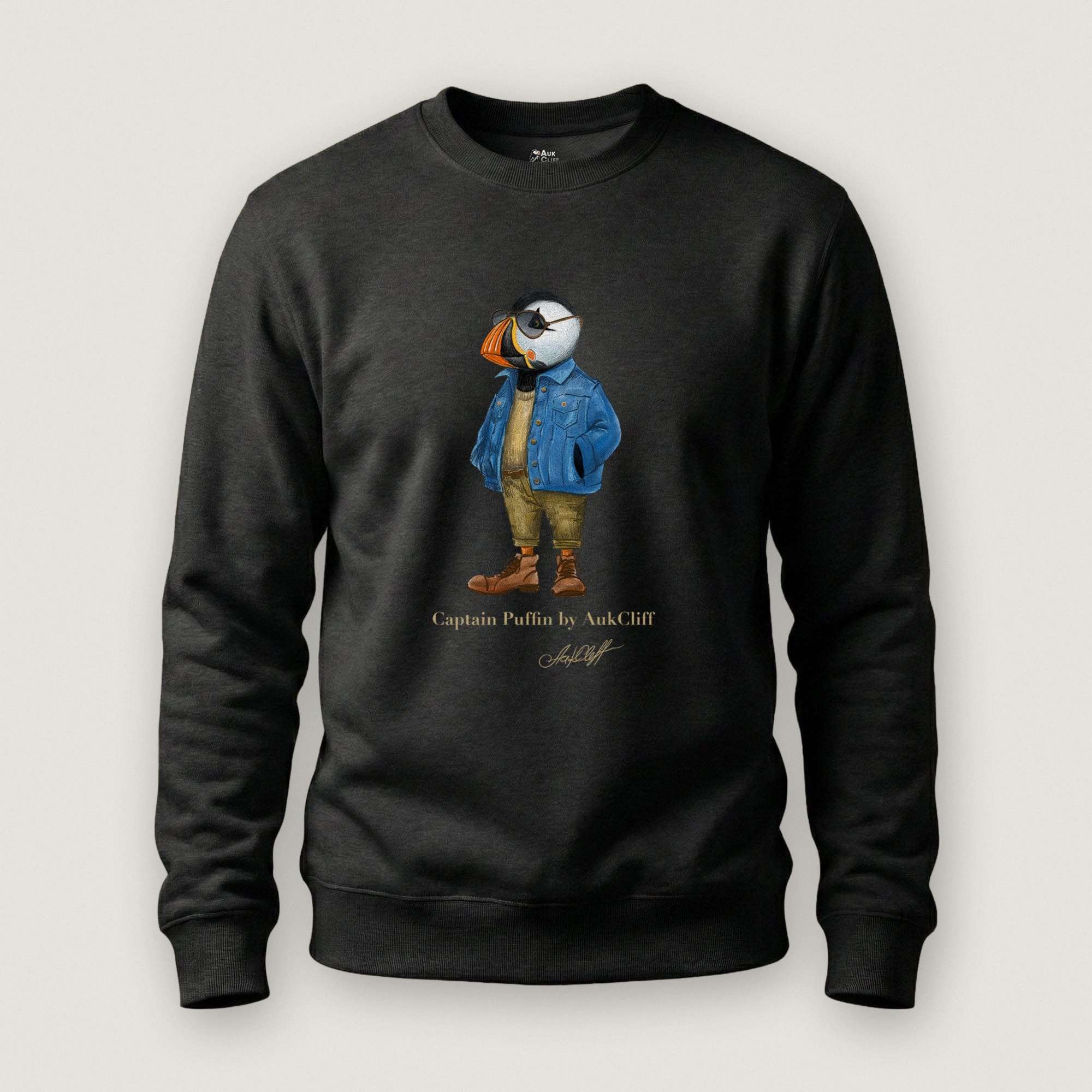 AukCliff Captain Puffin Sweatshirt Black / S Captain Puffin™ “The Wanderer” Sweatshirt