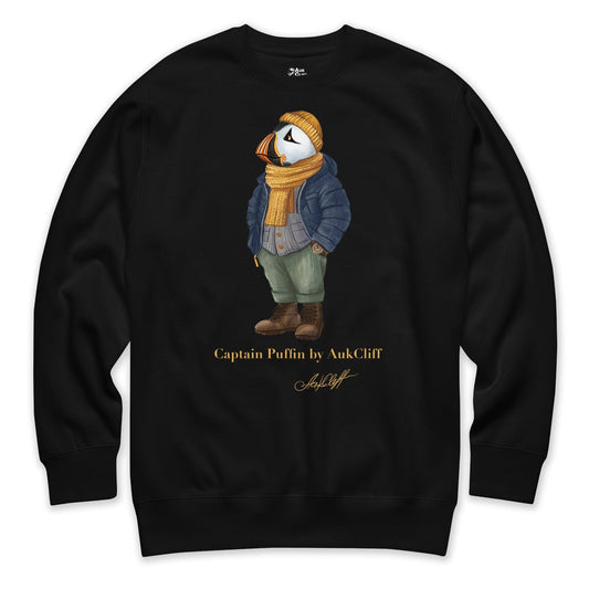AukCliff Captain Puffin Sweatshirt Black / S Captain Puffin™ “The Winter Wanderer” Sweatshirt
