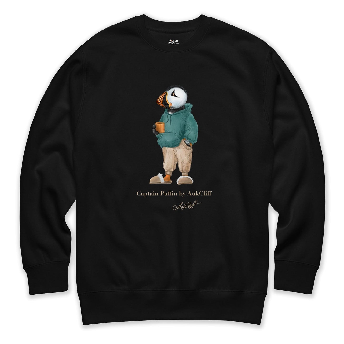 AukCliff® Captain Puffin Sweatshirt Black / S Captain Puffin™ “Trail Après” Sweatshirt