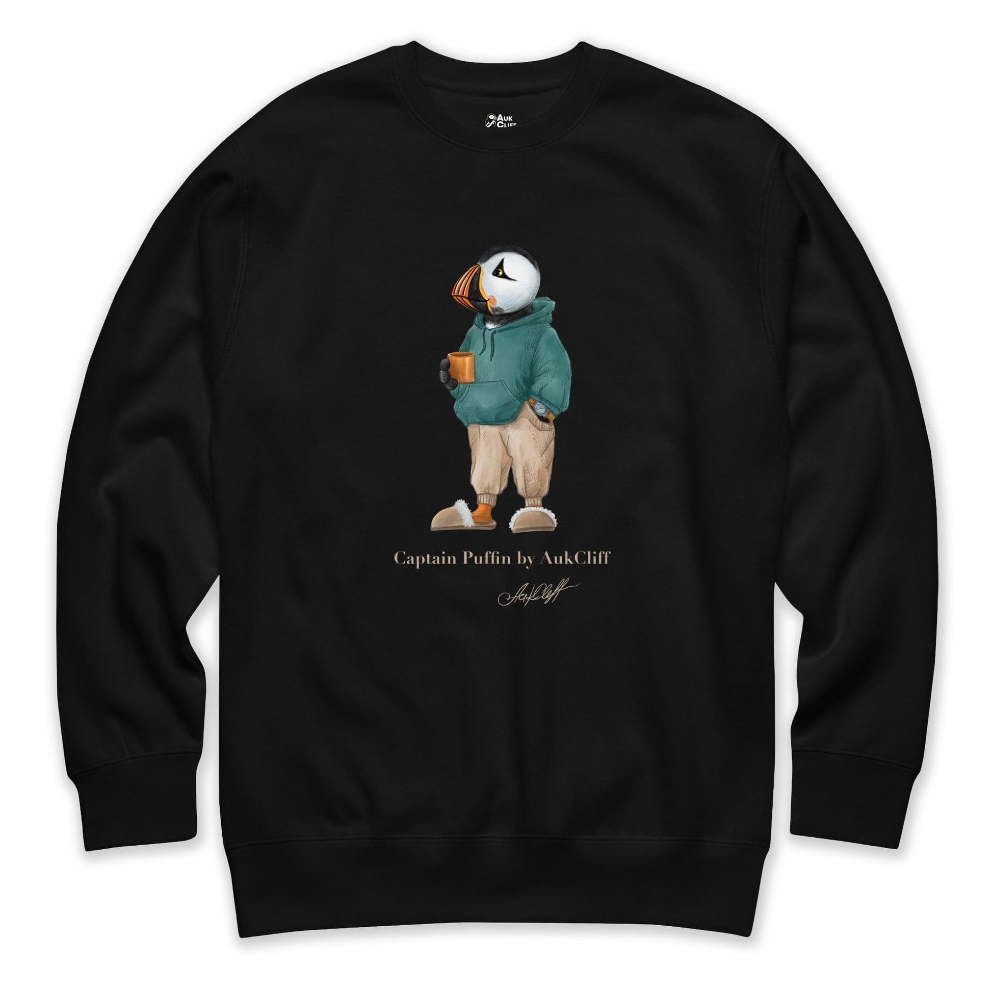 AukCliff® Captain Puffin Sweatshirt Black / S Captain Puffin™ “Trail Après” Sweatshirt