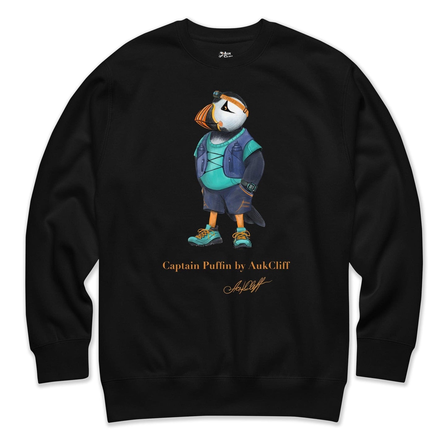 AukCliff Captain Puffin Sweatshirt Black / S Captain Puffin™ Trail Runner Sweatshirt