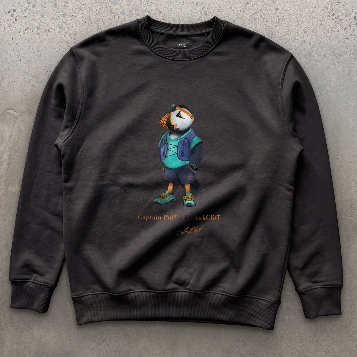 AukCliff Captain Puffin Sweatshirt Black / S Captain Puffin™ Trail Runner Sweatshirt
