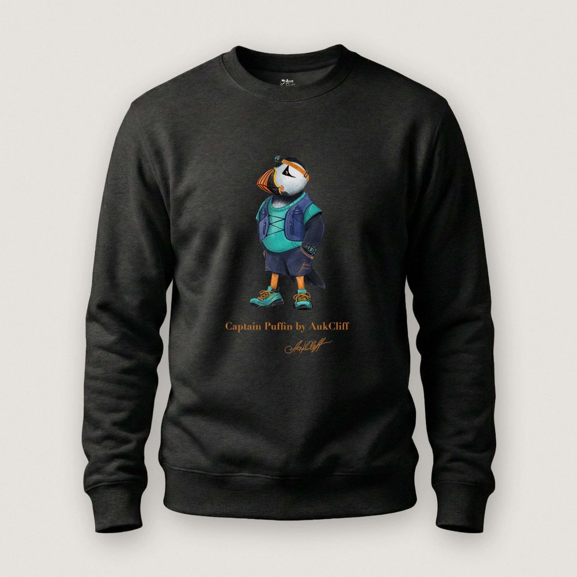 AukCliff Captain Puffin Sweatshirt Black / S Captain Puffin™ Trail Runner Sweatshirt