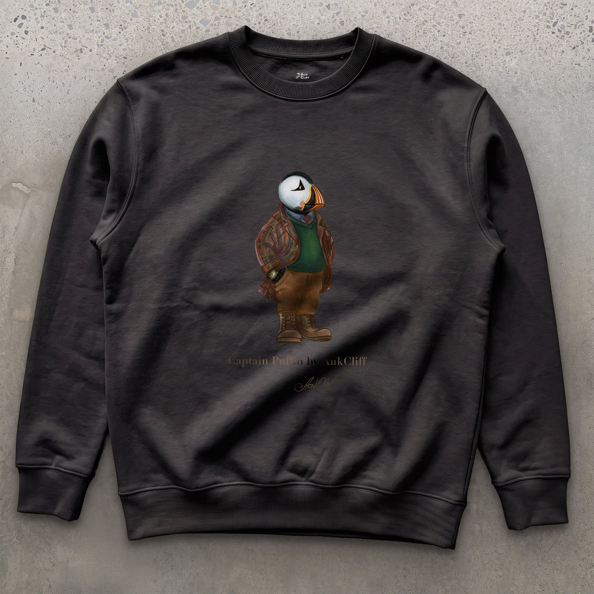 AukCliff® Captain Puffin Sweatshirt Black / S Captain Puffin™ “Wilderness Gentleman” Comfort Colors T-Shirt