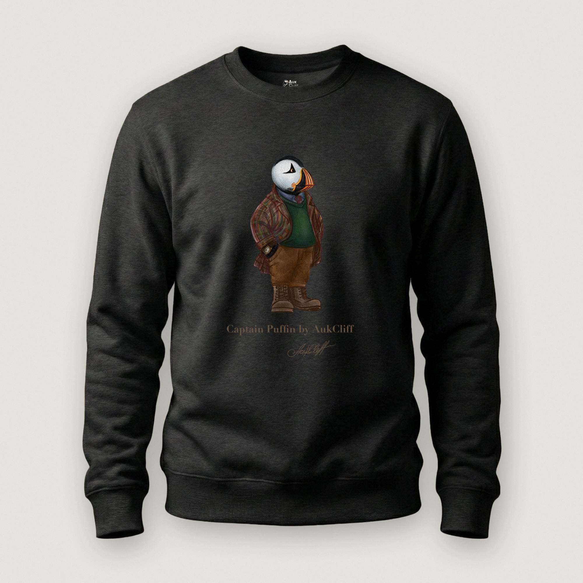 AukCliff® Captain Puffin Sweatshirt Black / S Captain Puffin™ “Wilderness Gentleman” Comfort Colors T-Shirt