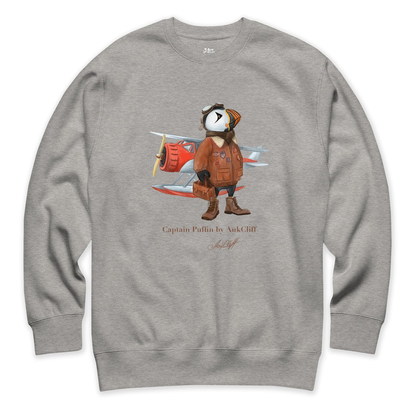 AukCliff Captain Puffin Sweatshirt Captain Puffin™ Bush Pilot Sweatshirt