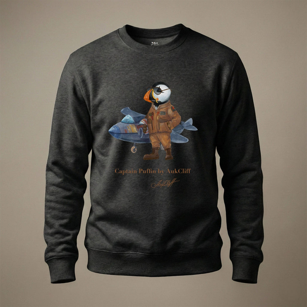 AukCliff Captain Puffin Sweatshirt Captain Puffin™ Jet Pilot Sweatshirt