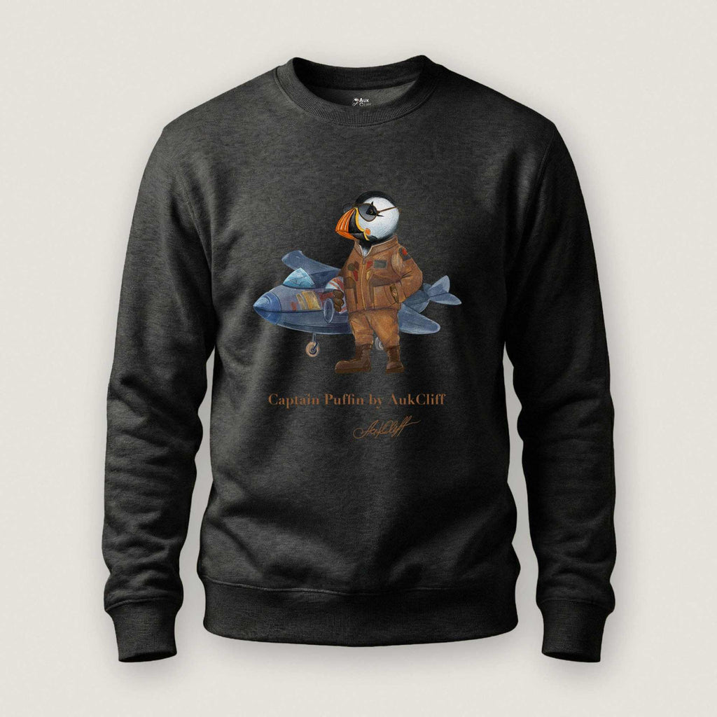 AukCliff Captain Puffin Sweatshirt Captain Puffin™ Jet Pilot Sweatshirt