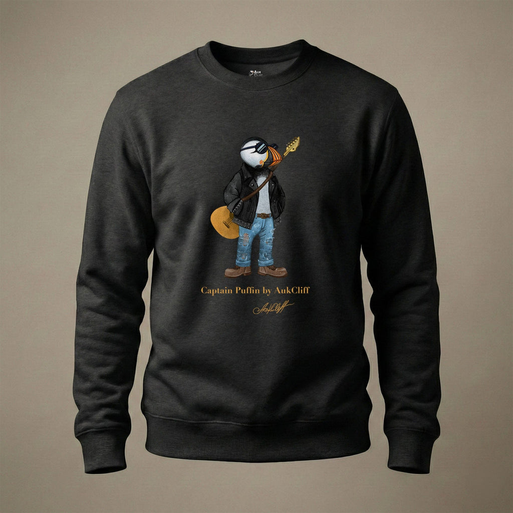 AukCliff Captain Puffin Sweatshirt Captain Puffin™ “The Rock Band Rebel” Sweatshirt
