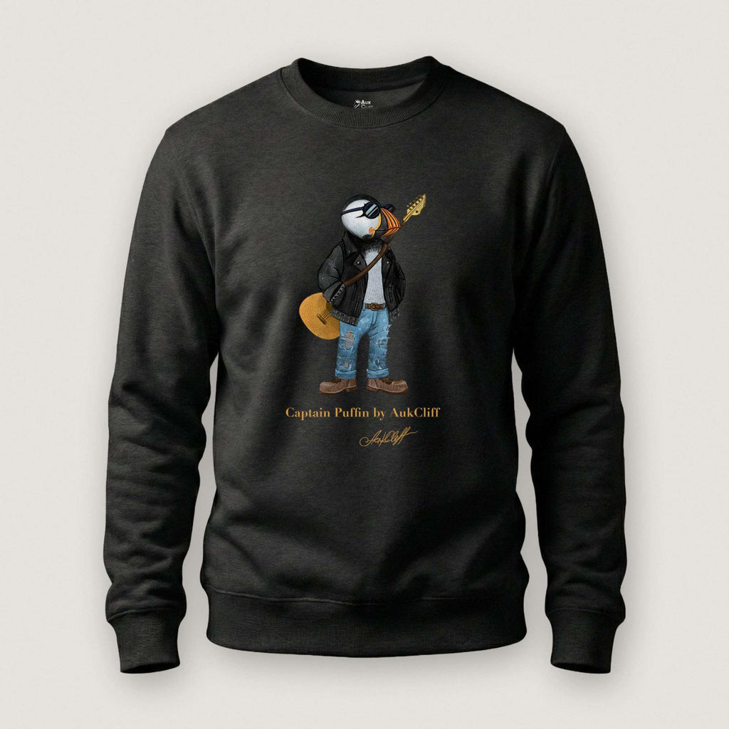 AukCliff Captain Puffin Sweatshirt Captain Puffin™ “The Rock Band Rebel” Sweatshirt